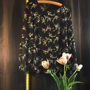 Disney floral chiffon top